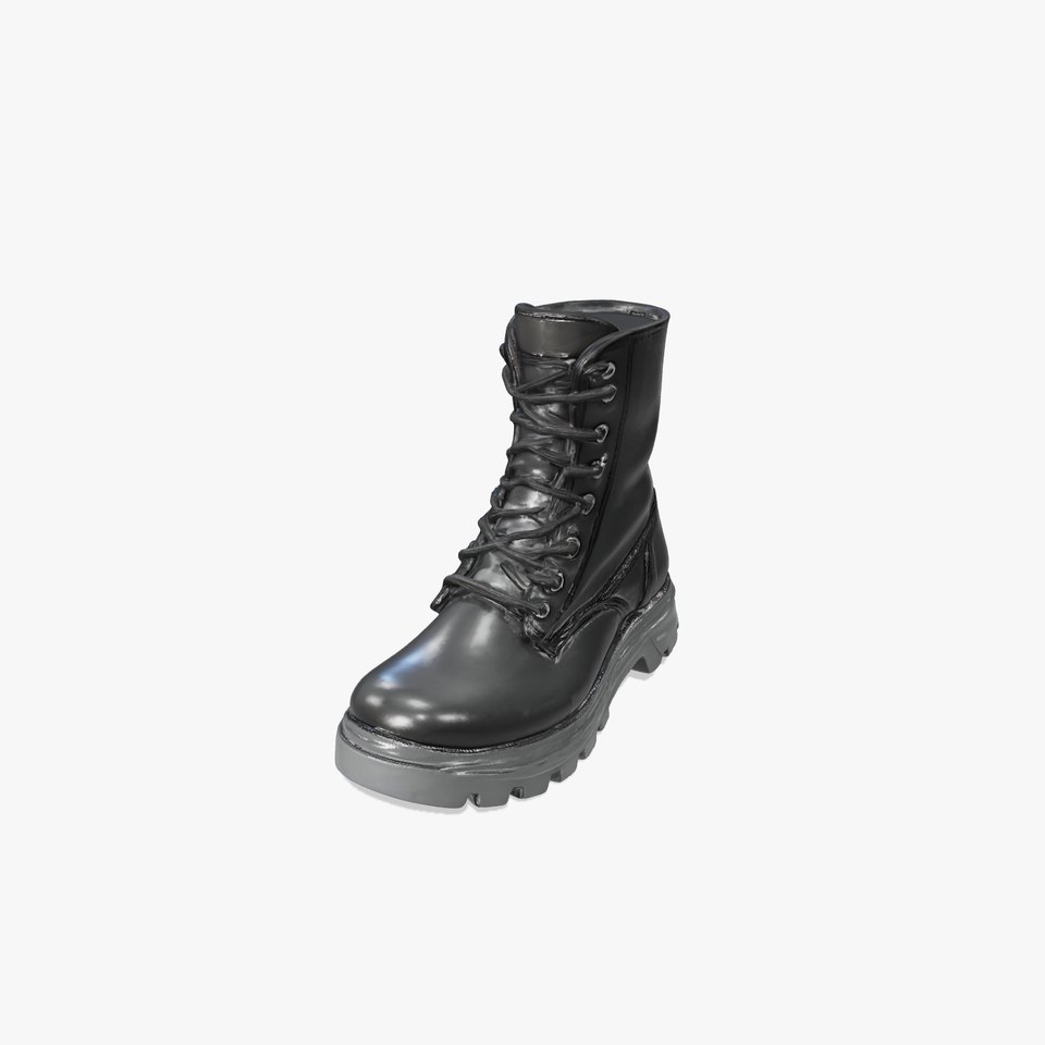 Sturdy Black Boots D Model Pack